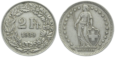 2 Franken 1939 B